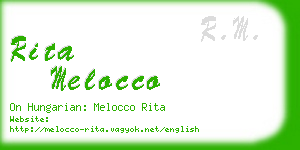 rita melocco business card